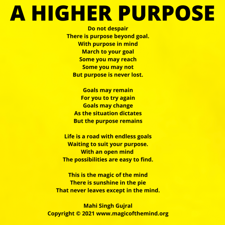 A Higher Purpose